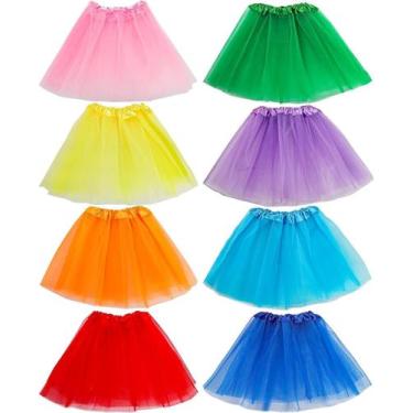 Imagem de Saia tutu Mezchi, pacote com 8, para meninas de 2 a 5 anos