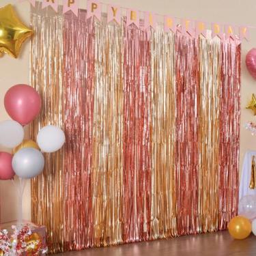 Imagem de Decoração LolStar Rose Gold Birthday 1,0 x 2,0 m, pacote com 2