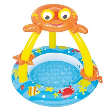 Imagem de PISCINA INFANTIL INFLÁVEL COM COBERTURA PARA CRIANÇA E BEBÊ CARANGUEJO 50 LITROS