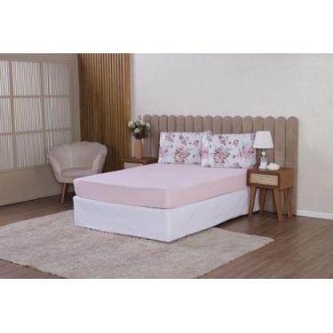 Imagem de Jogo de Lençol Malu Para Cama Solteiro 2 Peças 180 Fios 100% Algodão T