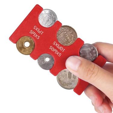 Imagem de Carteira com clipe de classificação de moeda, vermelha, Vermelho, Simplicidade