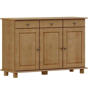 Imagem de Balcao Madeira Maciça 3 Portas 3 Gavetas 129 Cm 8927 Freijo Milani Sto