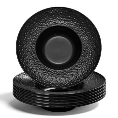 Imagem de Berglander Conjunto de 6 tigelas de sopa com borda, reutilizáveis, 255 g, pratos multiuso para sopa de cogumelos, massas, frutas, sorvete, sobremesa, lanche, salada, inquebrável para crianças