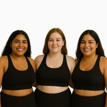 Imagem de Kit 3 Top Plus Size Cropeed Nadador Suplex Poliester G1 G2 G3 G4 G5 - 