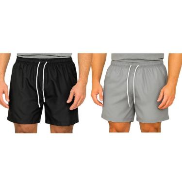 Imagem de Kit 2 Bermudas Tactel Masculina FMF Secagem Rápida Leve e Confortável-Masculino