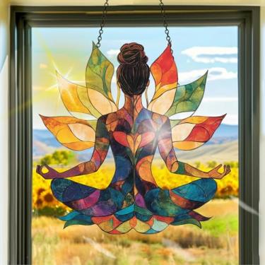 Imagem de Apanhador de sol de acrílico colorido, apanhadores de sol, decoração de janela pendurada para mulher, arte de parede de arco-íris, para quarto, varanda, interior e exterior, jardim, enfeites de Natal