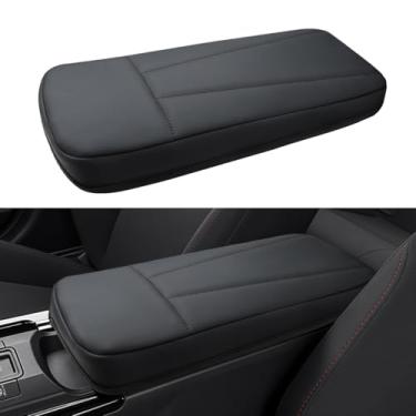 Imagem de INTGET Capa de console central para Toyota Prius 2026 2023 2024 2025 LE XLE Limited carro interior couro apoio de braço apoio de braço protetor de almofada de tampa (2023+, pontos pretos com padrão)