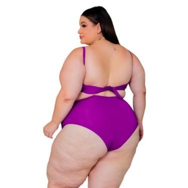 Imagem de Biquini Plus Size 2 em 1 Top Plus Calcinha Cintura Alta Nova Coleção -