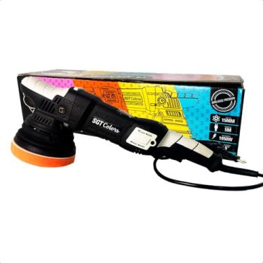 Imagem de Politriz -z Roto Orbital Colors 15mm 110V – 1050W, 2.500 a 5.500 RPM 50/60Hz com 6 Velocidades e Cabo Siliconado (Preta)