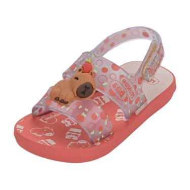 Imagem de Sandalia Infantil Menina Regulavel Macio Mundo Bita Capivara