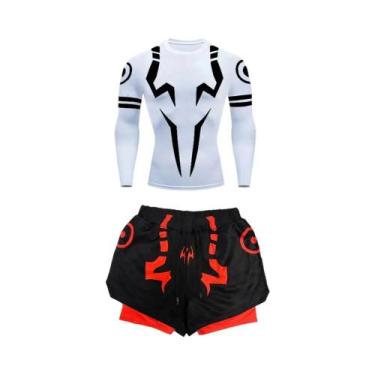 Imagem de Conjunto de Fitness Jujutsu Kaisen Masculino - Camisa 3D de Secagem Rá