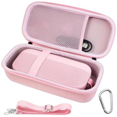 Imagem de AONKE Capa rígida de viagem compatível com alto-falante portátil Bose SoundLink Flex 2ª geração/Bose SoundLink Flex Bluetooth (capa rosa)