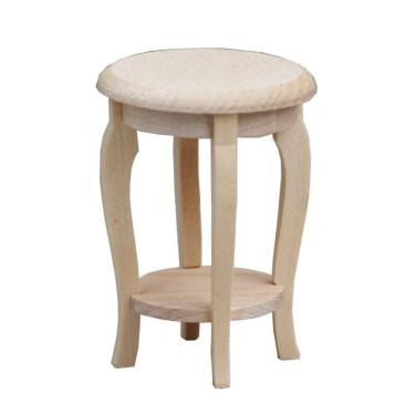 Imagem de Mobiliário de casa de bonecas em miniatura, banco de madeira para plantas 1:12