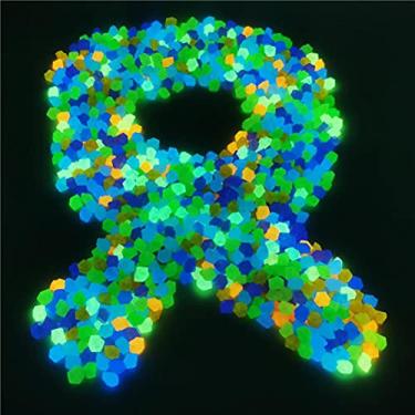 Imagem de TOPINCN 300 Pedras Luminescentes Dos Pces, Pedras Decorativas Brilhantes da Resina Plástica para Caminhos do Jardim Tanque de Peixes (B)
