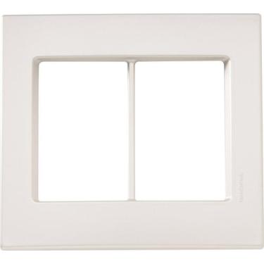 Imagem de Placa 6 Postos 4x4 Tramontina IzyFlat Branco Pérola