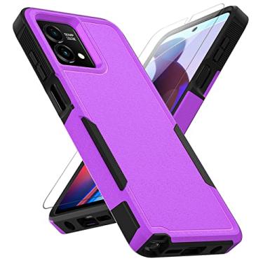 Imagem de MDCN Capa para Google Pixel 7a: Capa protetora de camada dupla para celular resistente à prova de choque resistente com protetor de tela - proteção militar resistente - Google Pixel 7a 2023, roxo