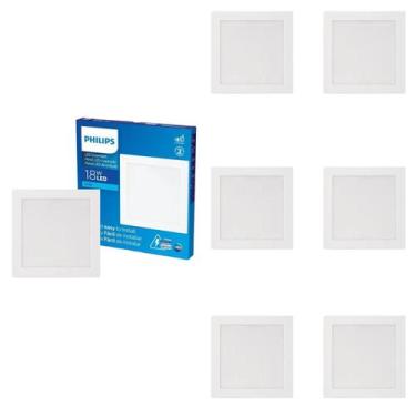 Imagem de 7 Luminária Led 18w Philips Sobrepor 6500k Luz Fria Bivolt
