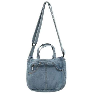 Imagem de Bolsa Messenger, bolsa tiracolo jeans moderna para mulheres - Yiweisai