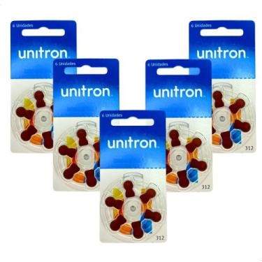 Imagem de 30 Pilhas Baterias 312 Pr41 Marrom Aparelho Auditivo Unitron