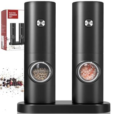 Imagem de Pilhas Não Incluídas, Requer 4 pilhas AAA, Kit 2 Moedores, Moedor de Pimenta, Moedor Pimenta, Moedor de Pimenta Eletrico, Moedor de Pimenta E Sal, Moedor de Sal Grosso