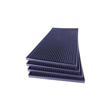 Imagem de Tapete Escorredor para Louças de Silicone, Preto, 30 x 15 cm, Resistente a Arranhões e Manchas, para Bancada de Cozinha
