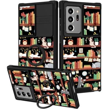 Imagem de Funermei Capa para celular Samsung Galaxy A36/A56 5G - Capa de telefone feminina bonita estética gato estante design exclusivo com capa de câmera e suporte de anel Funda para Samsung A36/A56 5G