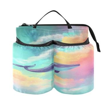 Imagem de Burbuja Baleia flutuante no céu, porta-copos de bagagem, mala portátil, bebidas, suporte para comissário de bordo, acessórios universais de viagem