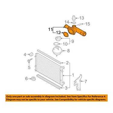 Imagem de Volkswagen 03L 121 132, Flange de saída do líquido de arrefecimento do motor
