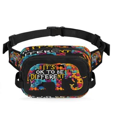 Imagem de Pochete azul retrô borboleta para mulheres e homens com alça ajustável bolsa de cinto bolsa transversal bolsa de peito bolsas de bumbum bolsa tiracolo, Cor 15