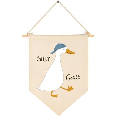 Imagem de Quarto de bebê acima do berço decoração de porta de sala de leitura - bebê, chuveiro, presente de aniversário de Natal para meninos e meninas - tela pendurada bandeira bandeira flâmula decoração de