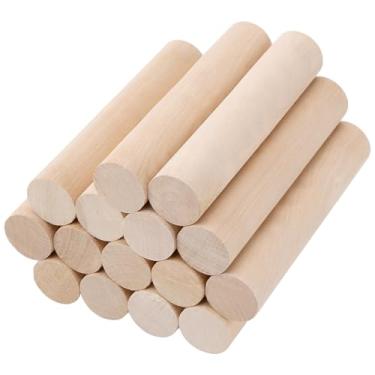 Imagem de SENJEOK Conjunto de rolo de massa de madeira, natural, mini rolos de massa de 15 cm para bolinhos, pizza, pão, tortilhas, 15 peças