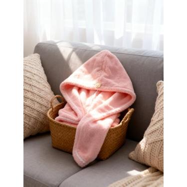 Imagem de Touca de secagem de cabelo de microfibra para mulheres, turbante toalha de secagem rápida de lã coral espessa, envoltório de cabeça absorvente para chuveiro, banho, spa