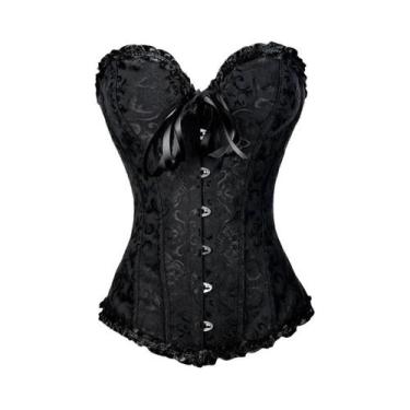 Imagem de Corset Sexy Floral Com Renda Para Mulheres, Modelador De Corpo, Top De