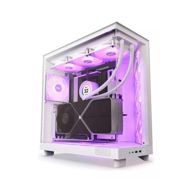 Imagem de Gabinete Gamer NZXT H6 Flow Edition, Mid Tower, RGB, ATX, Lateral em Vidro, Com Fans-CC-H61FW-R1-Unissex