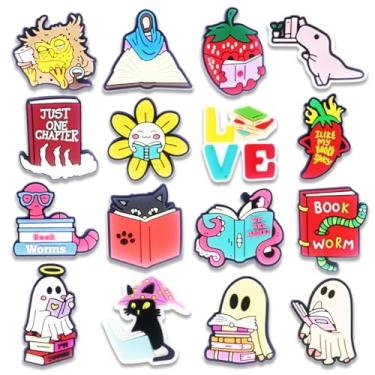 Imagem de 16 peças Howdy Medical Coffee Summer Autism Bookish Princess Purple Witch Jesus Plants Dominican Shoe Charms para Croc Bubble Slides Sandálias Tamancos, Decorações de Sapatos para Adultos Mulheres