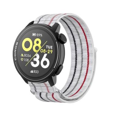Imagem de Harikiri Pulseiras de relógio de nylon trançado de 22 mm compatíveis com COROS PACE 3/APEX PRO/2 PRO/APEX 46 mm/PACE Pro/APEX 4 (42 mm)/PACE 4, liberação rápida ajustável para homens/mulheres, Branco