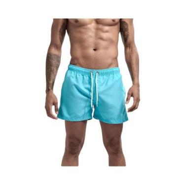 Imagem de Bermuda De Praia Masculina De Verão Com Forro De Malha, Roupa De Banho