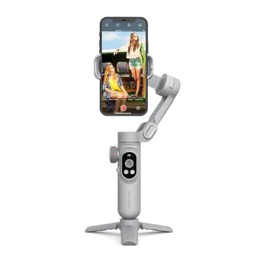 Imagem de Estabilizador Gimbal Smart X Pro Black para Smartphone, 3 Eixos, Dobrável, Portátil, com Luz de Preenchimento, Rastreamento Facial e Controle por Gestos – Para Vlogs e Gravações Profissionais.