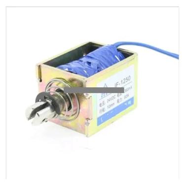 Imagem de JF-1250 DC 24 V 360 mA Tipo de empurrar eletroímã solenoide moldura aberta 10 mm Curso 60N 6Kg 5,9 kg Força