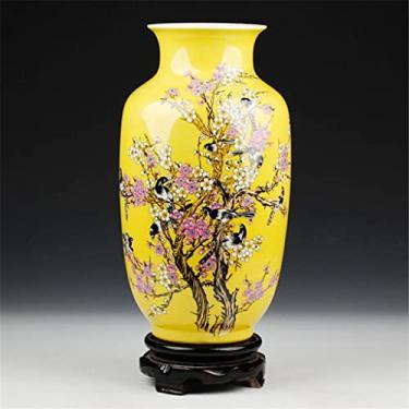 Imagem de Vaso antigo de cerâmica, vaso de flores, pássaros, sala de estar, artigos para decoração de casa, artes e artesanato