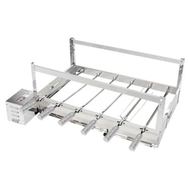 Imagem de Churrasqueira Giratória Rotativa Arke GBI 06 Inox com Espetos Simples e Triplo em Aço I...