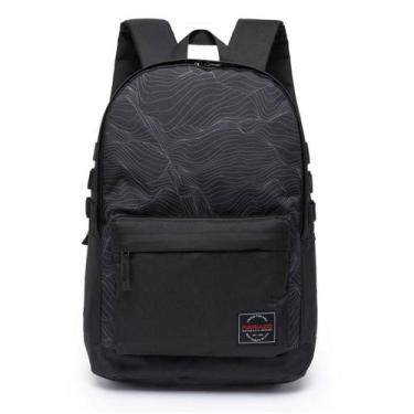 Imagem de Mochila Escolar Casual Resistente Espaçosa Masculino Preta - FERRAZZI,