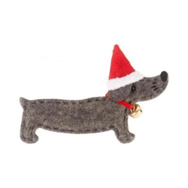 Imagem de Pingente De Natal Em Forma De Cachorro Salsicha, Decoração Para Festas