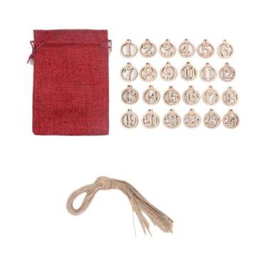 Imagem de Calendário De Contagem Regressiva De Natal Com 24 Dias, Sacos De Prese