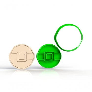 Imagem de Cortador Natal Cinto Papai Noel P Biscoito (2 Peças) Corta E Marca Tamanho 8 Cm