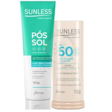 Imagem de Kit Sunless: Stick FPS 50 Claro + Pós-Sol 120g