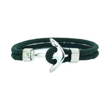 Imagem de Pulseira Masculina Âncora 10 Cores Cordão 4mm Estilo Náutico Surf Prai