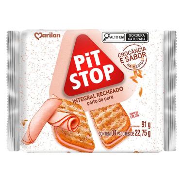 Imagem de Biscoito Marilan Pit Stop Integral Recheado Sabor Peito de Peru 91g