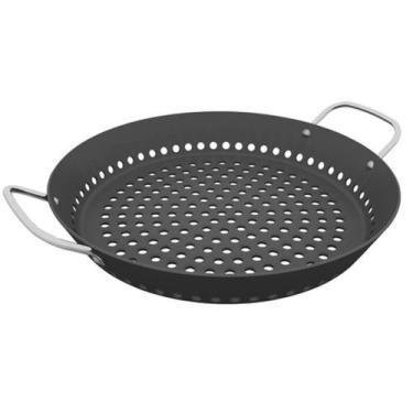 Imagem de Grelha Frigideira Furada 30cm Tramontina Churrasco Anodizado