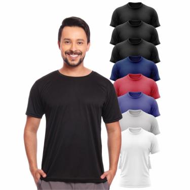 Imagem de Kit 8 Camisas Academia Esportiva Com Proteção Uv Masculina-Masculino
